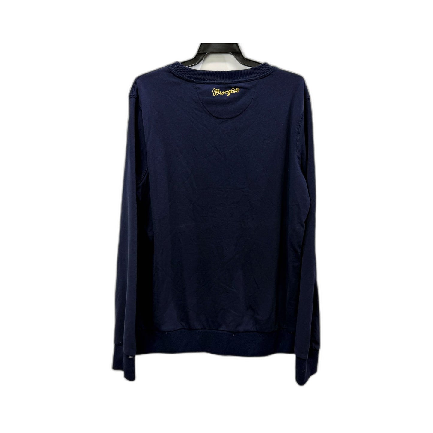 Wrangler Womens Navy Blue Pullover Sweatshirt Comfortable Cotton Blend Size L