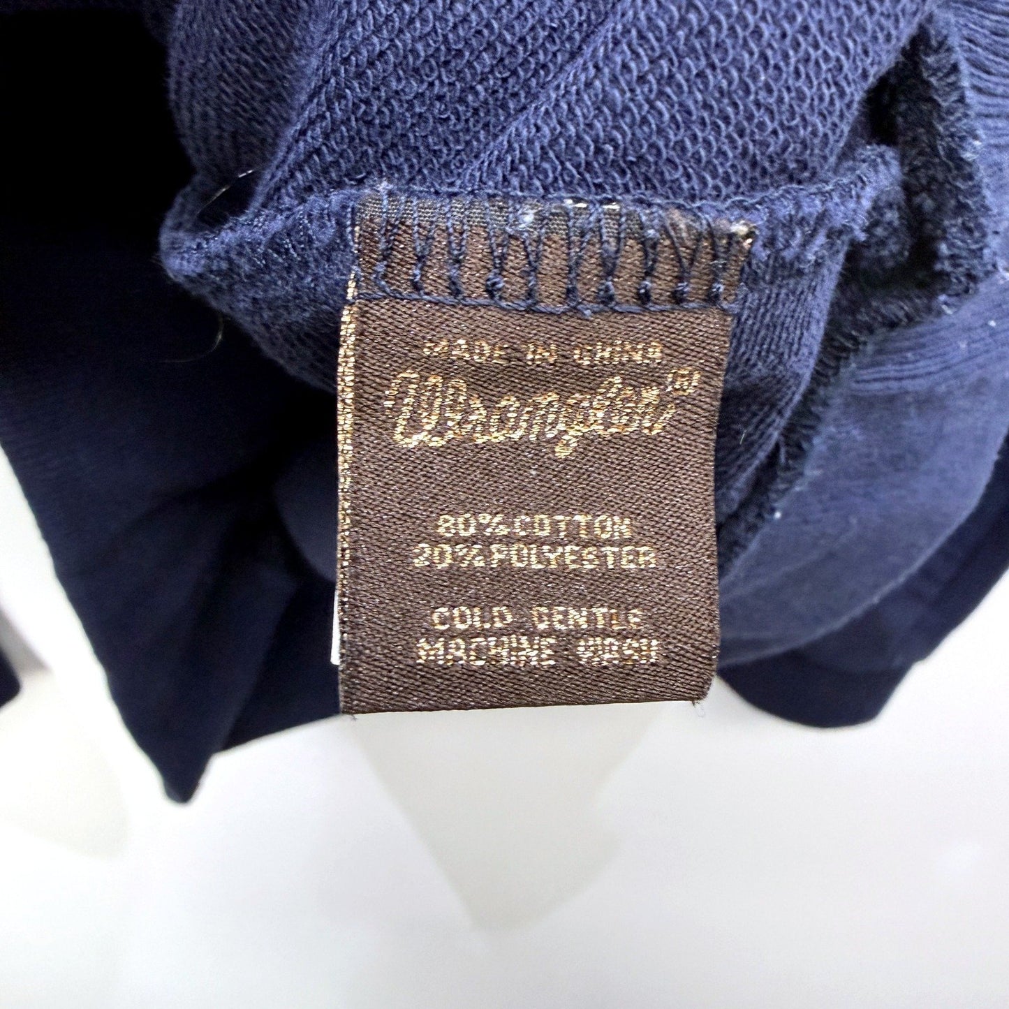 Wrangler Womens Navy Blue Pullover Sweatshirt Comfortable Cotton Blend Size L