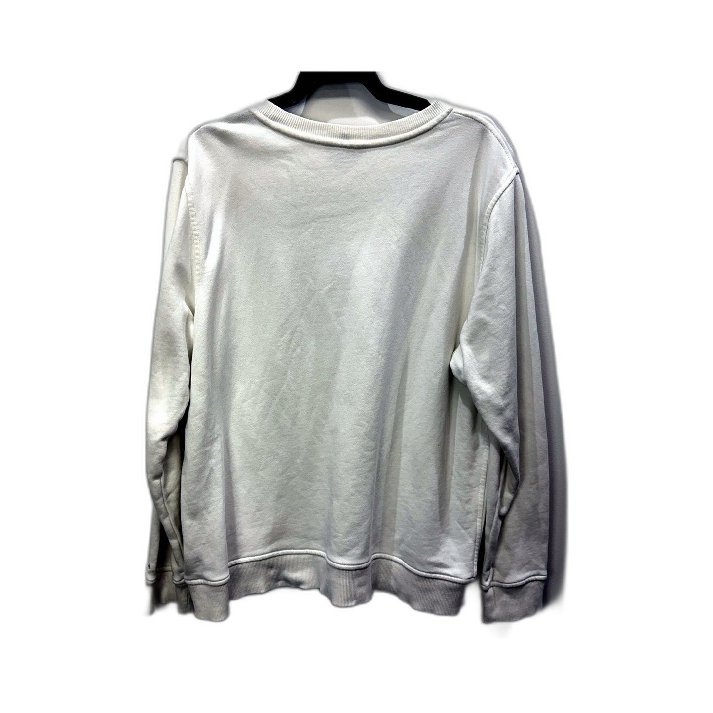 Tommy Hilfiger Womens Cotton Pullover Sweatshirt in White, XL Size