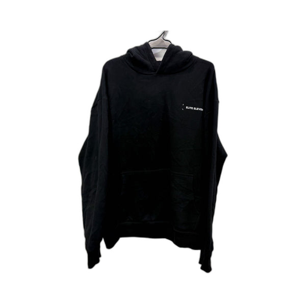 Elite Eleven Mens Pullover Hoodie Black Oversized Hooded Sweatshirt Size XL