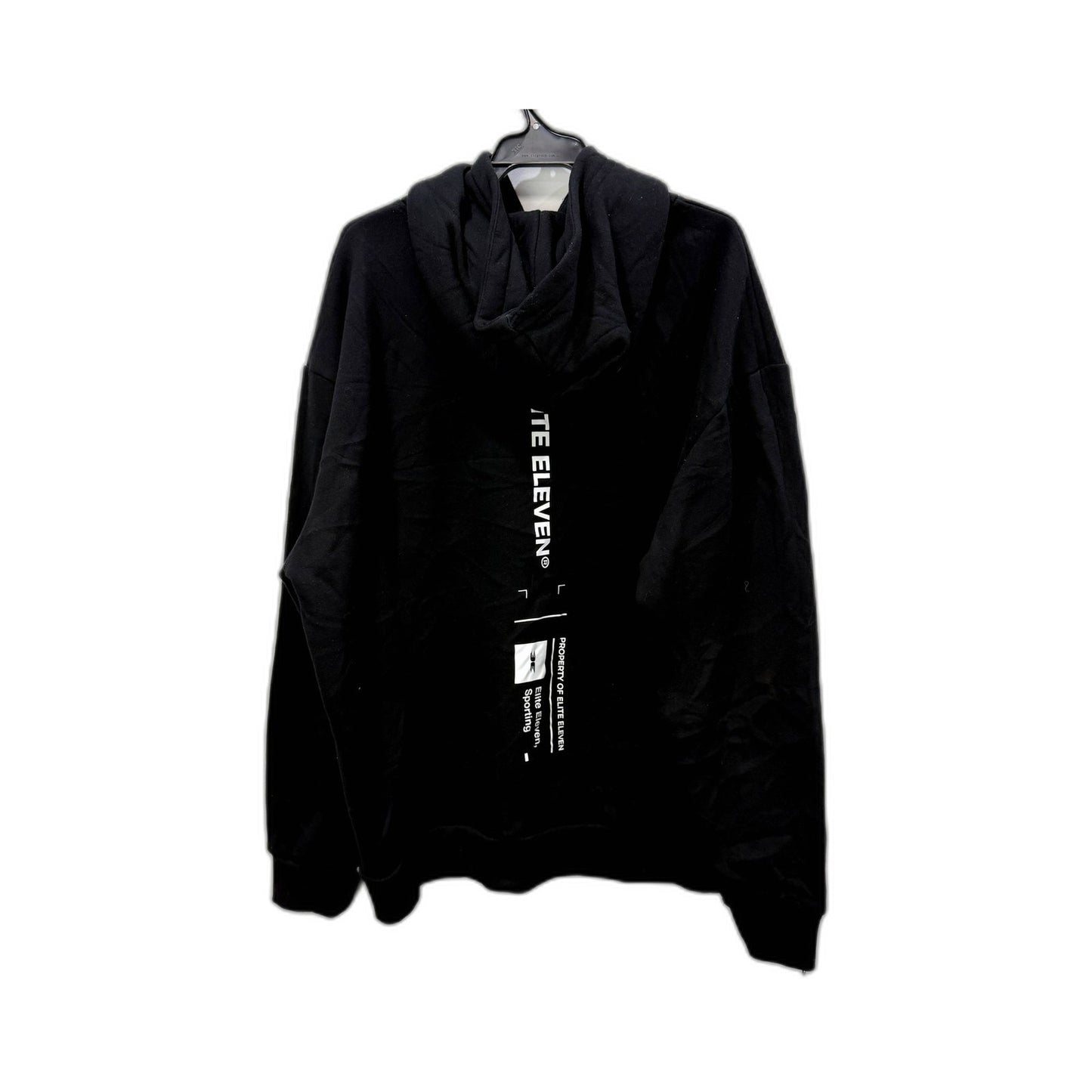 Elite Eleven Mens Pullover Hoodie Black Oversized Hooded Sweatshirt Size XL