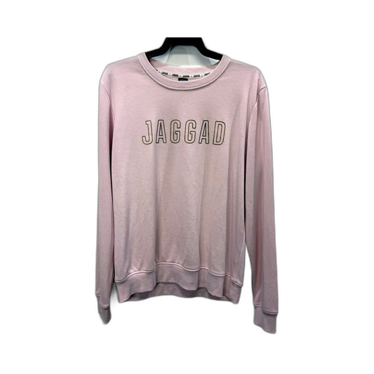 Jaggad Womens Light Pink Pullover Sweatshirt Comfortable Casual Size M