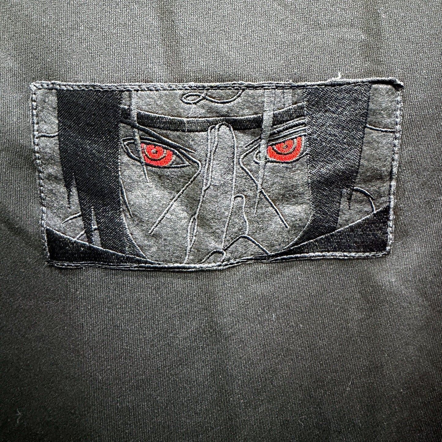 Roar Mens Japan Pullover Hoodie Embroidered Anime Itachi Graphic Black Size M