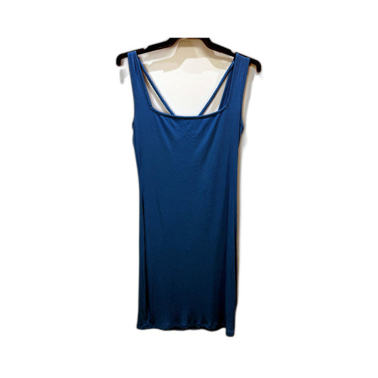 NA-KD Womens Ribbed Backless Singlet Dress in Blue, Size M