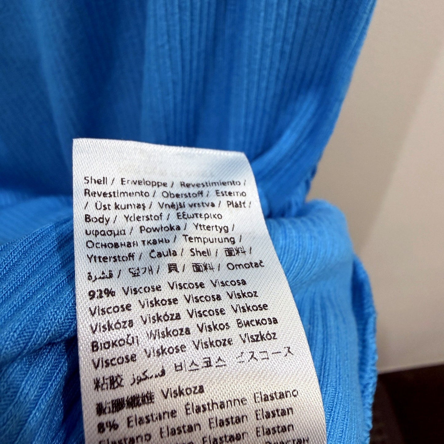 NA-KD Womens Ribbed Backless Singlet Dress in Blue, Size M
