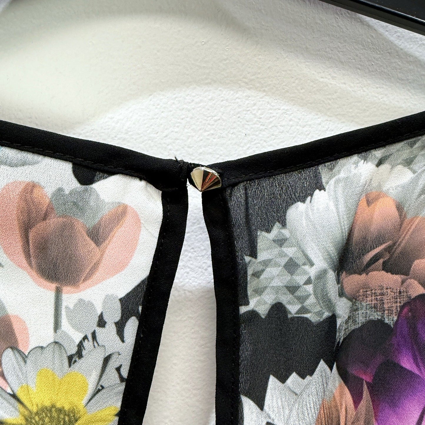 City Chic Womens Floral Print Sleeveless Tank Top in Multi Color Sz XL