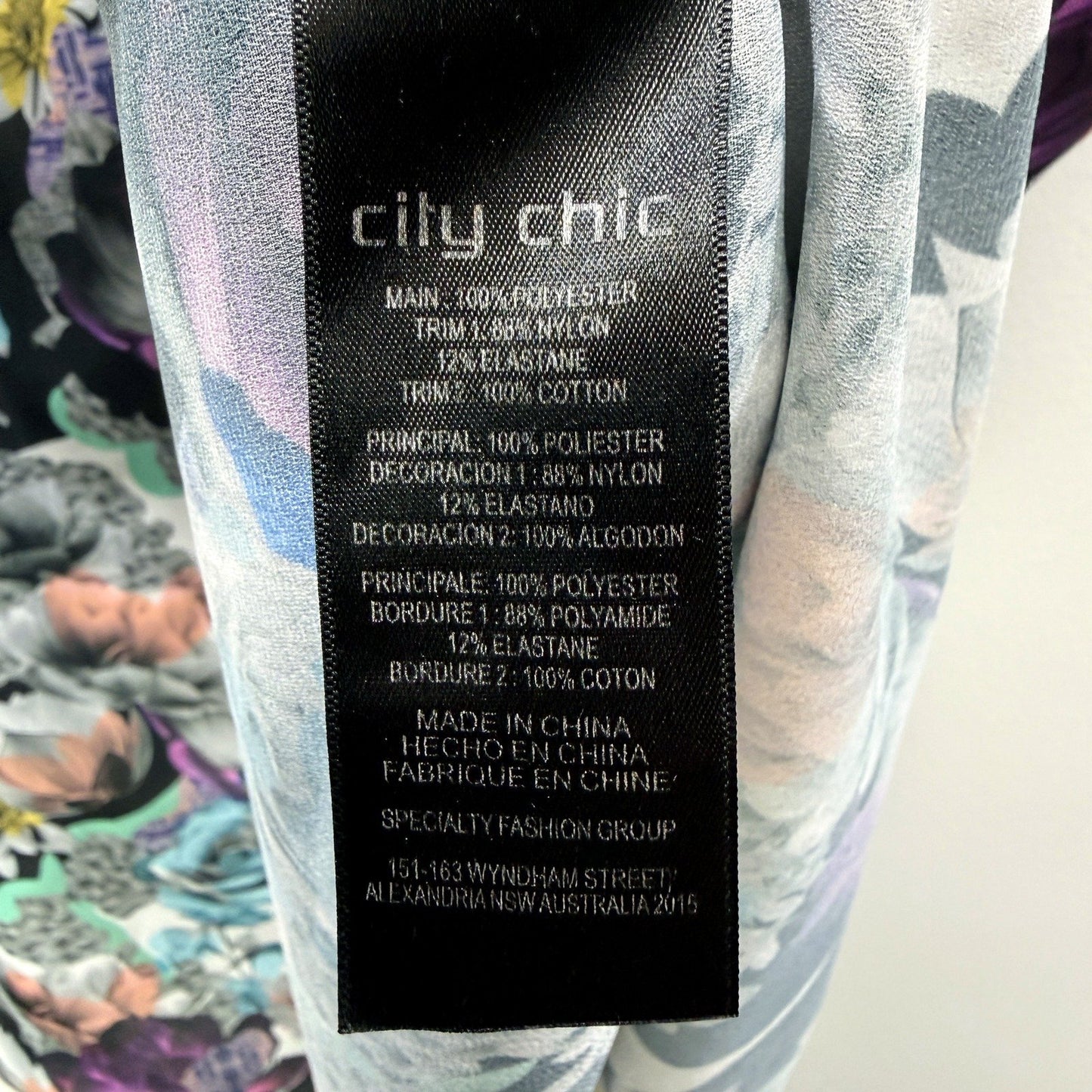 City Chic Womens Floral Print Sleeveless Tank Top in Multi Color Sz XL