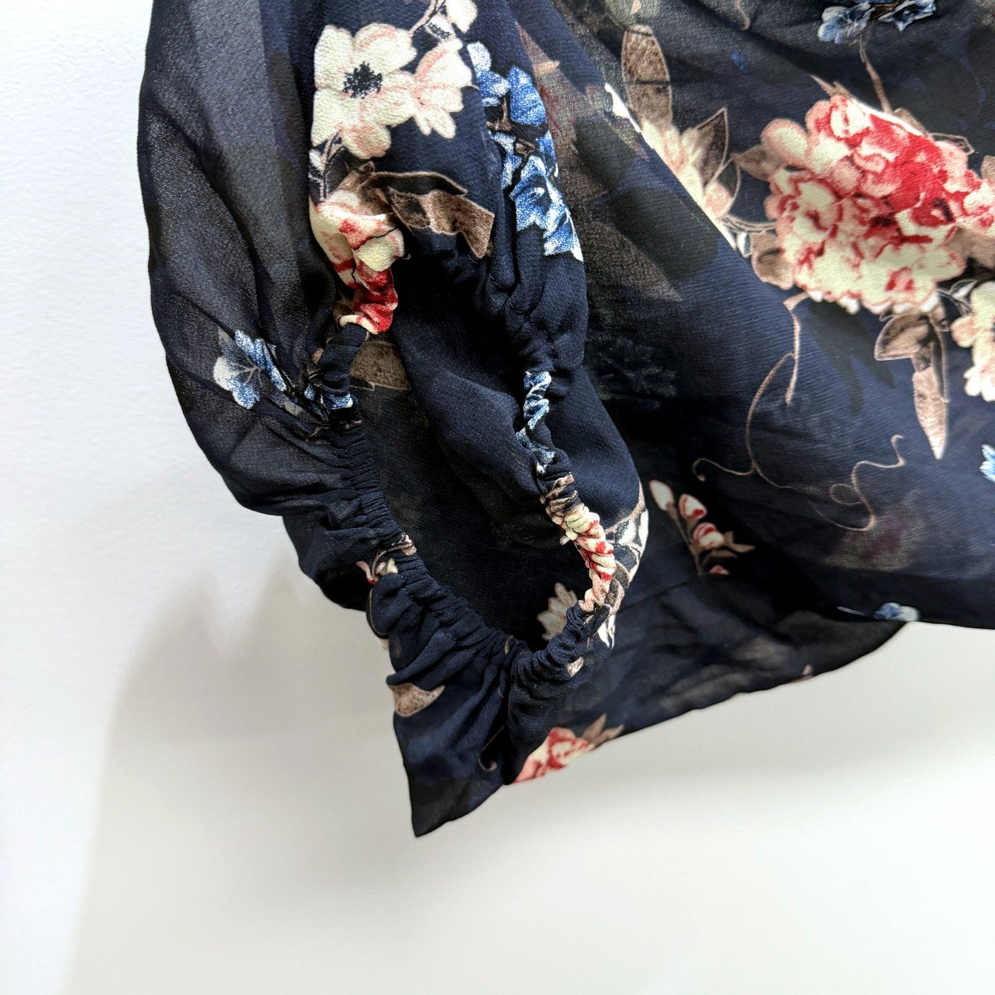 City Chic Womens Maxi Elodie Floral Print Wrap Dress Navy Bluebell Size XXL NEW
