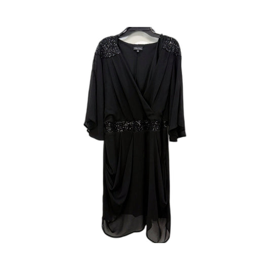 City Chic Womens Sequin Embellished Cocktail Dress in Black, Size M