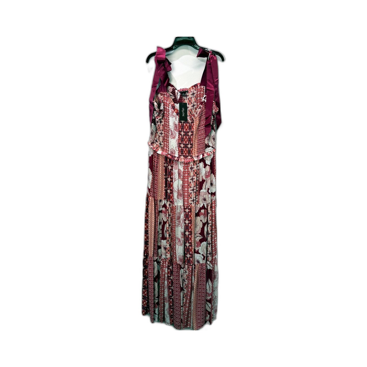 City Chic Womens Cosmopolitan P Floral Maxi Dress in Multi Color & Size M NEW