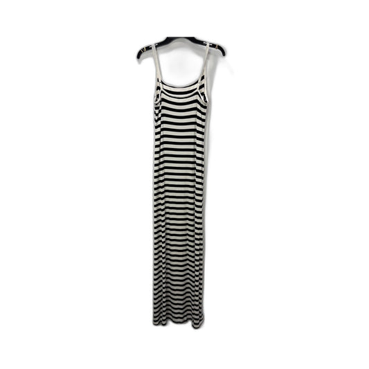 Divided Womens Striped Maxi Dress - Sleeveless Black and White, Size M