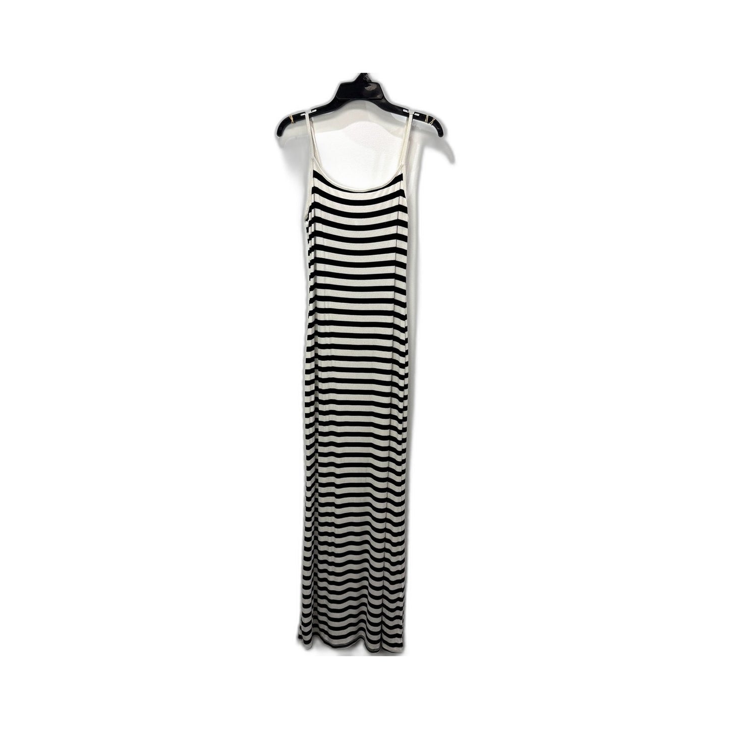 Divided Womens Striped Maxi Dress - Sleeveless Black and White, Size M