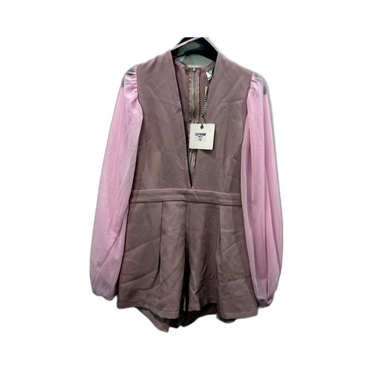 Angel Biba Womens Mauve Playsuit Jumpsuit with Long Sleeves, Size 12 NEW