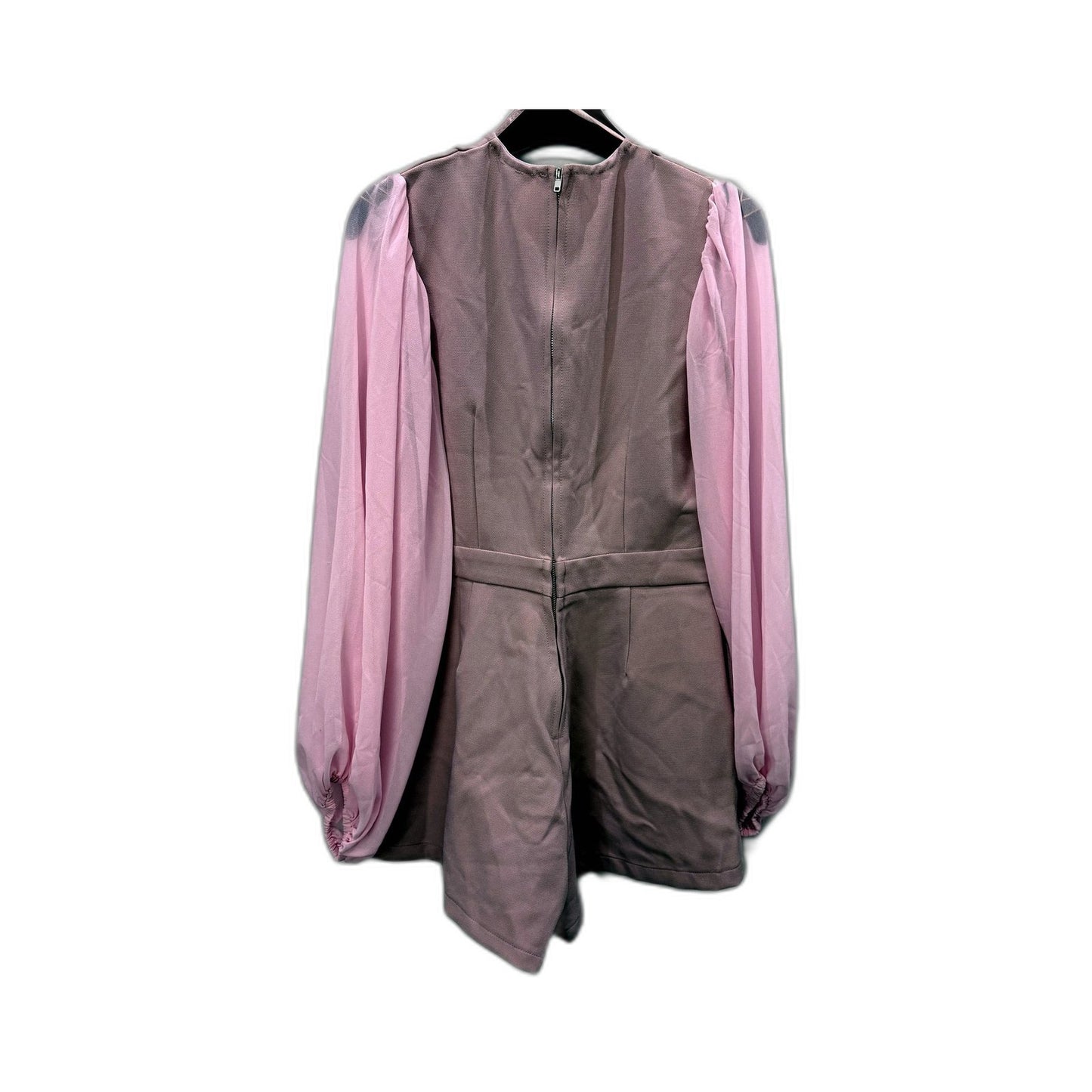 Angel Biba Womens Mauve Playsuit Jumpsuit with Long Sleeves, Size 12 NEW