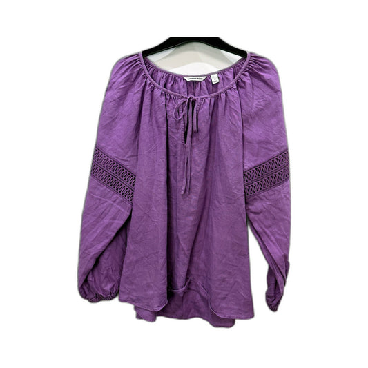 Country Road Womens Purple Peasant Blouse Size 16 - Relaxed Boho Style