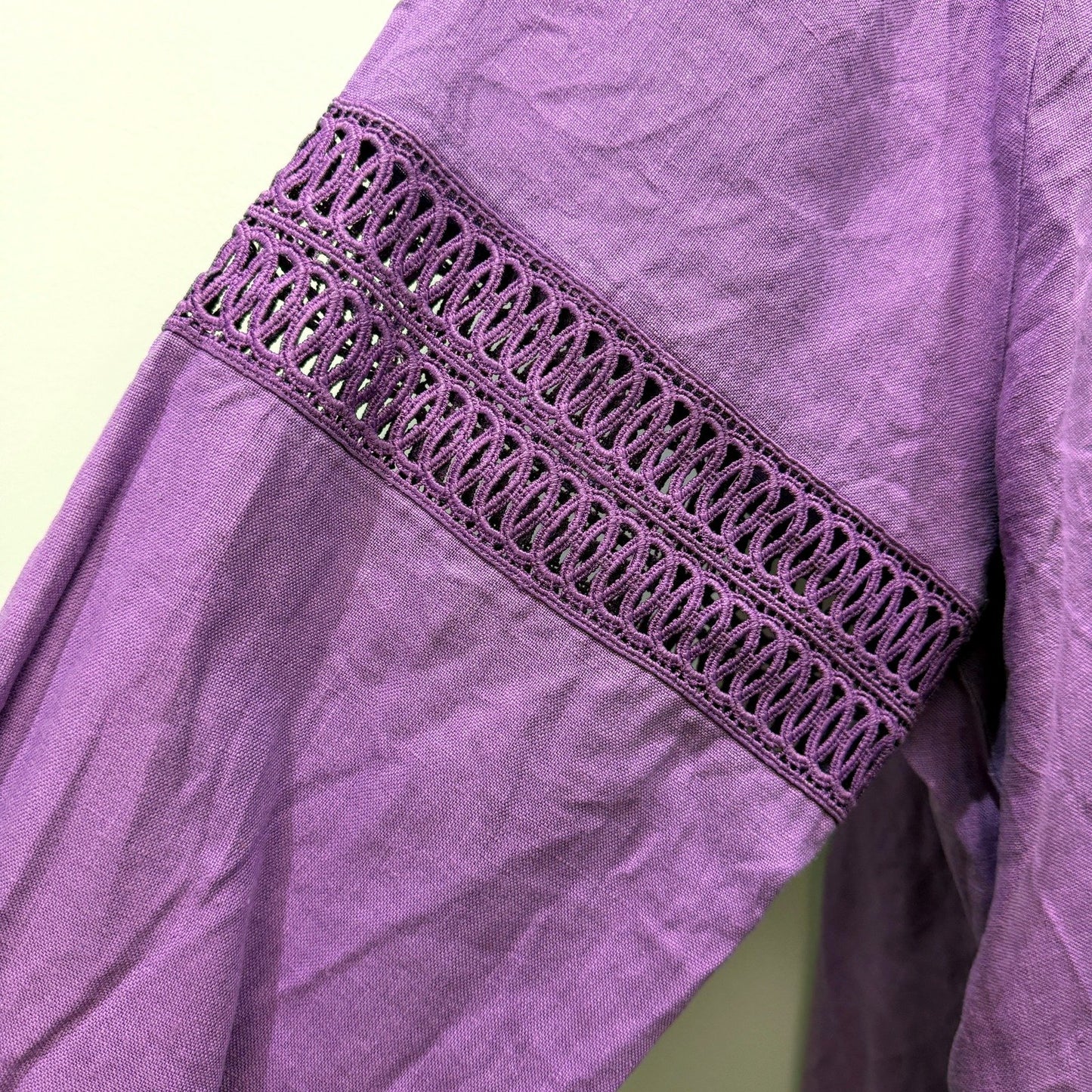 Country Road Womens Purple Peasant Blouse Size 16 - Relaxed Boho Style