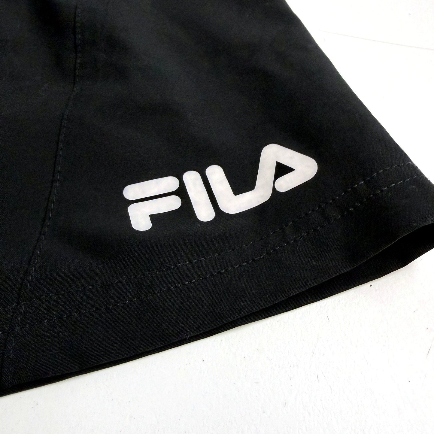 Fila Mens Athletic Gym Workout Shorts in Black 3XL Size