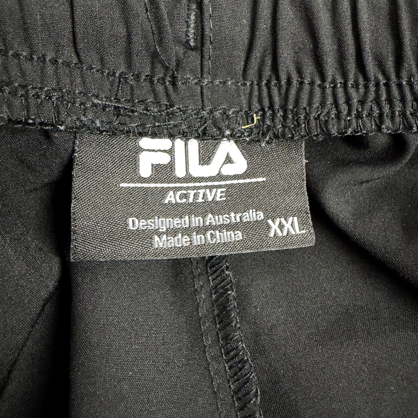 Fila Mens Athletic Gym Workout Shorts in Black XXL Size