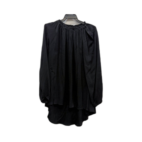 Vine Apparel Womens Loose Flowy Ness Top Blouse in Black, Size S NEW