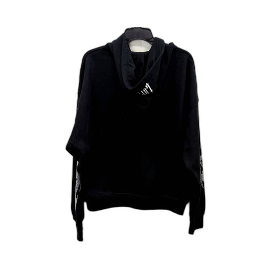 Loiter Mens Pullover Hoodie with Rhinestone Embellishments Black Size M NEW