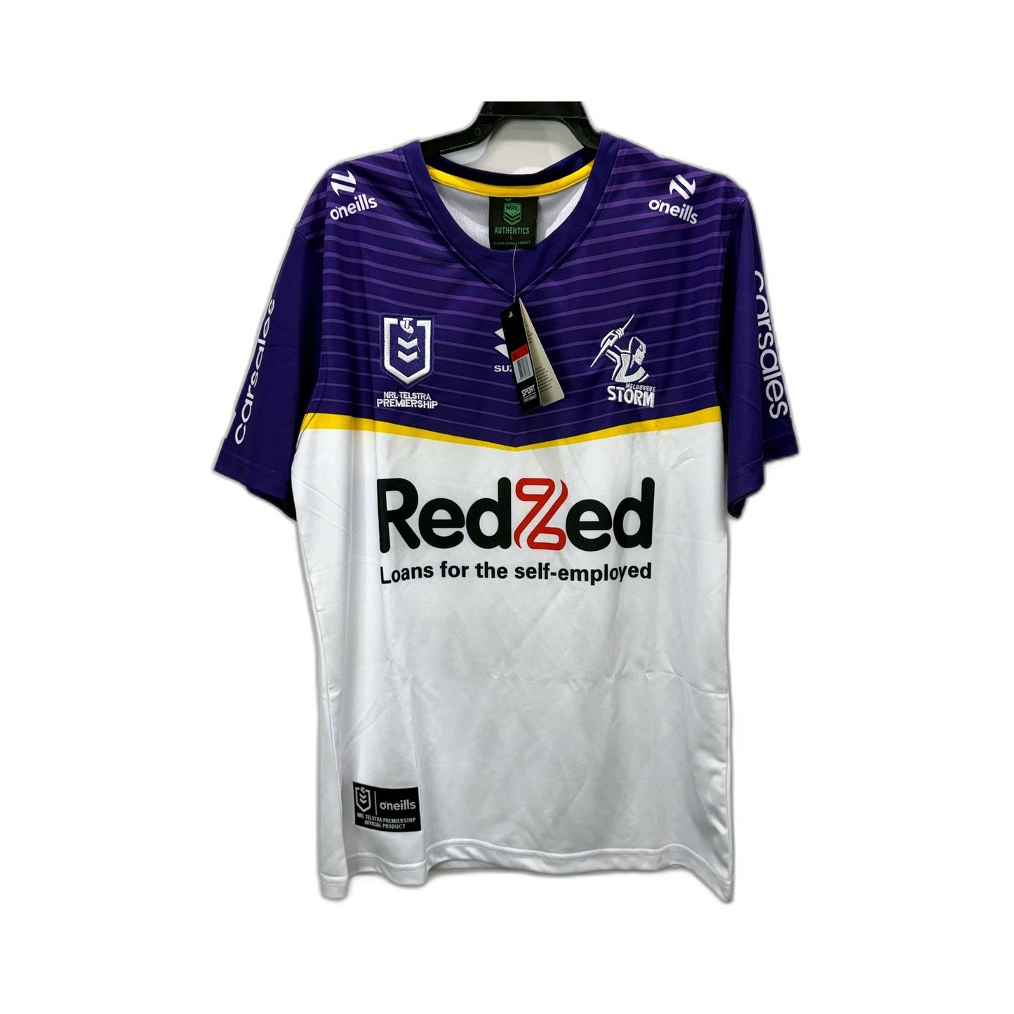 Melbourne Storm Mens Tradie Rugby Jersey in Multi Color & - Size L NEW