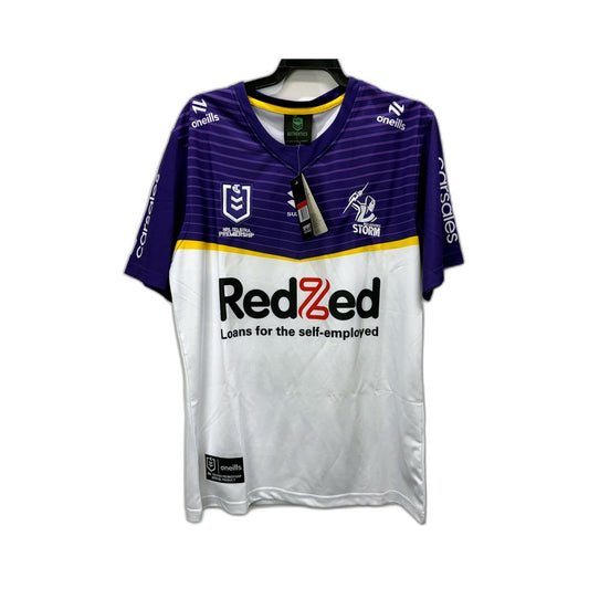 Melbourne Storm Mens Tradie Rugby Jersey in Multi Color & - Size L NEW