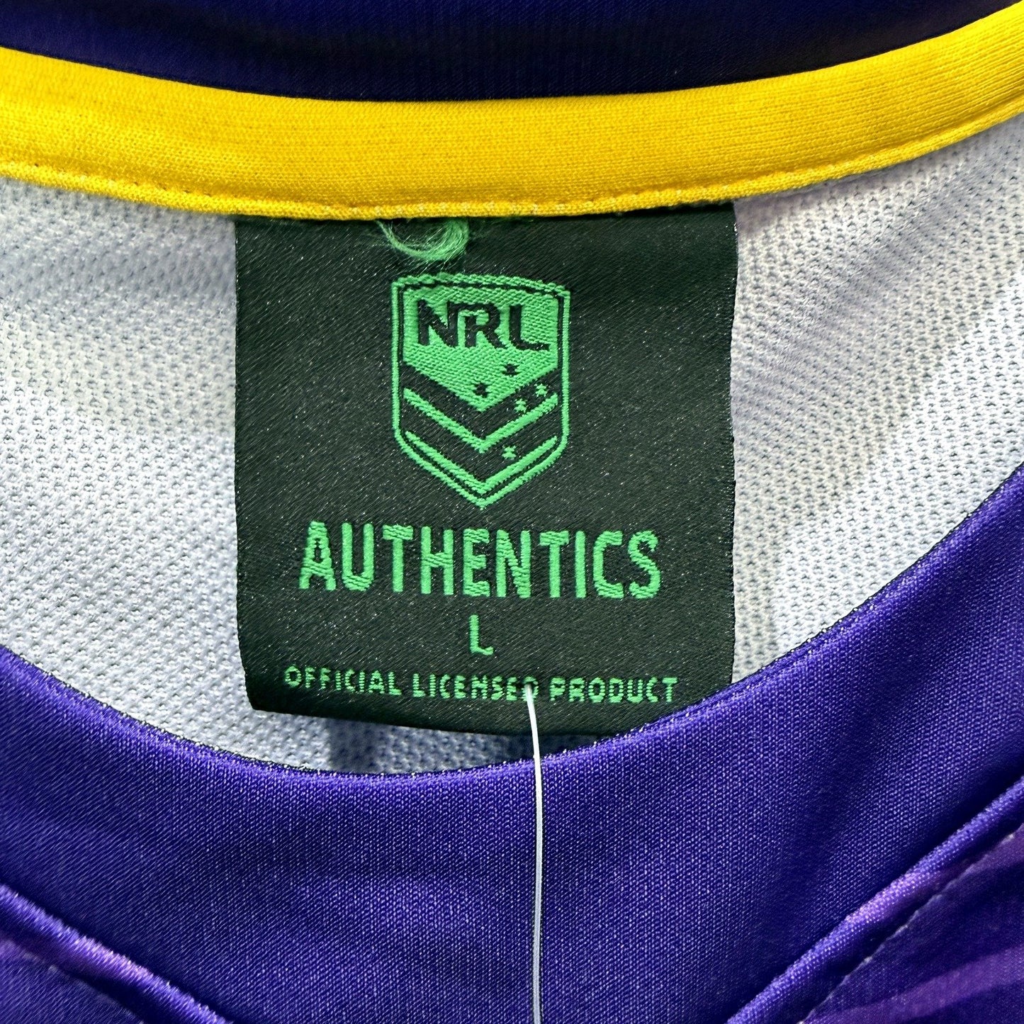 Melbourne Storm Mens Tradie Rugby Jersey in Multi Color & - Size L NEW