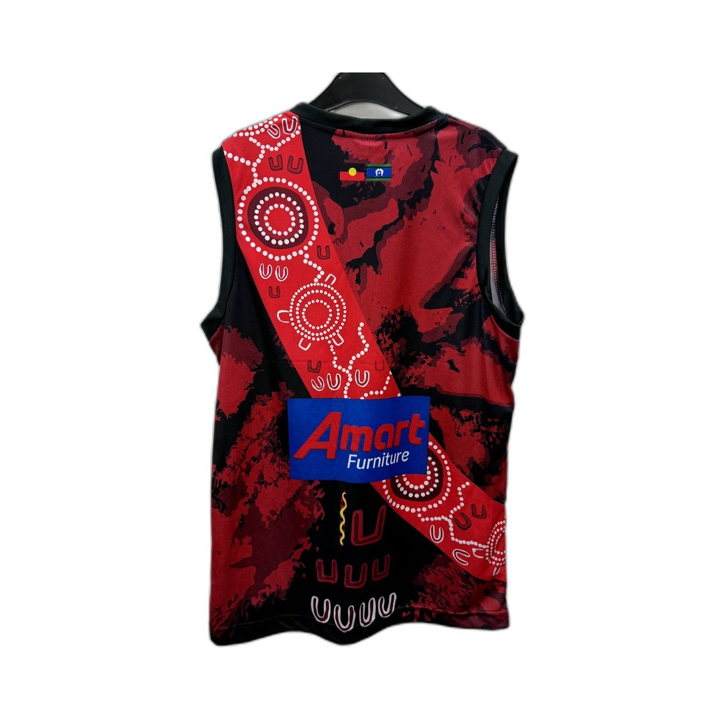 AFL Mens Essendon Bombers Australian Rules Football Jersey Red, Black Size NEW
