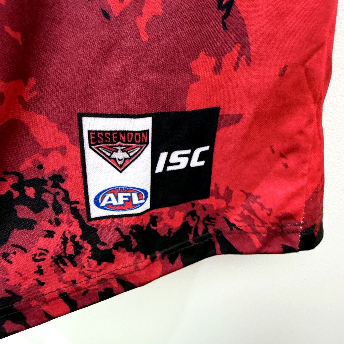 AFL Mens Essendon Bombers Australian Rules Football Jersey Red, Black Size NEW