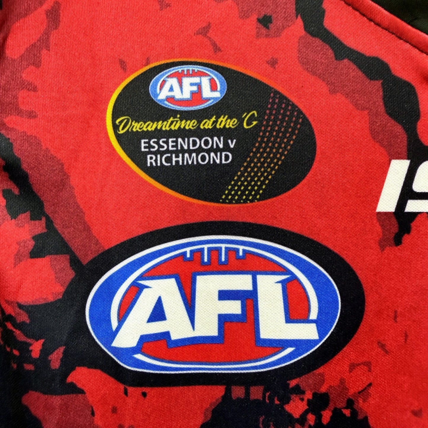 AFL Mens Essendon Bombers Australian Rules Football Jersey Red, Black Size NEW