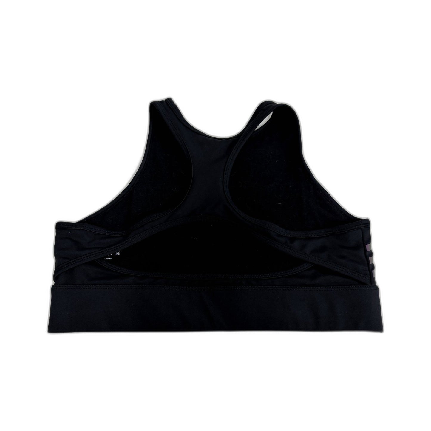 Deezi Womens Sports Bra Black Supportive Breathable Workout Top Size XL