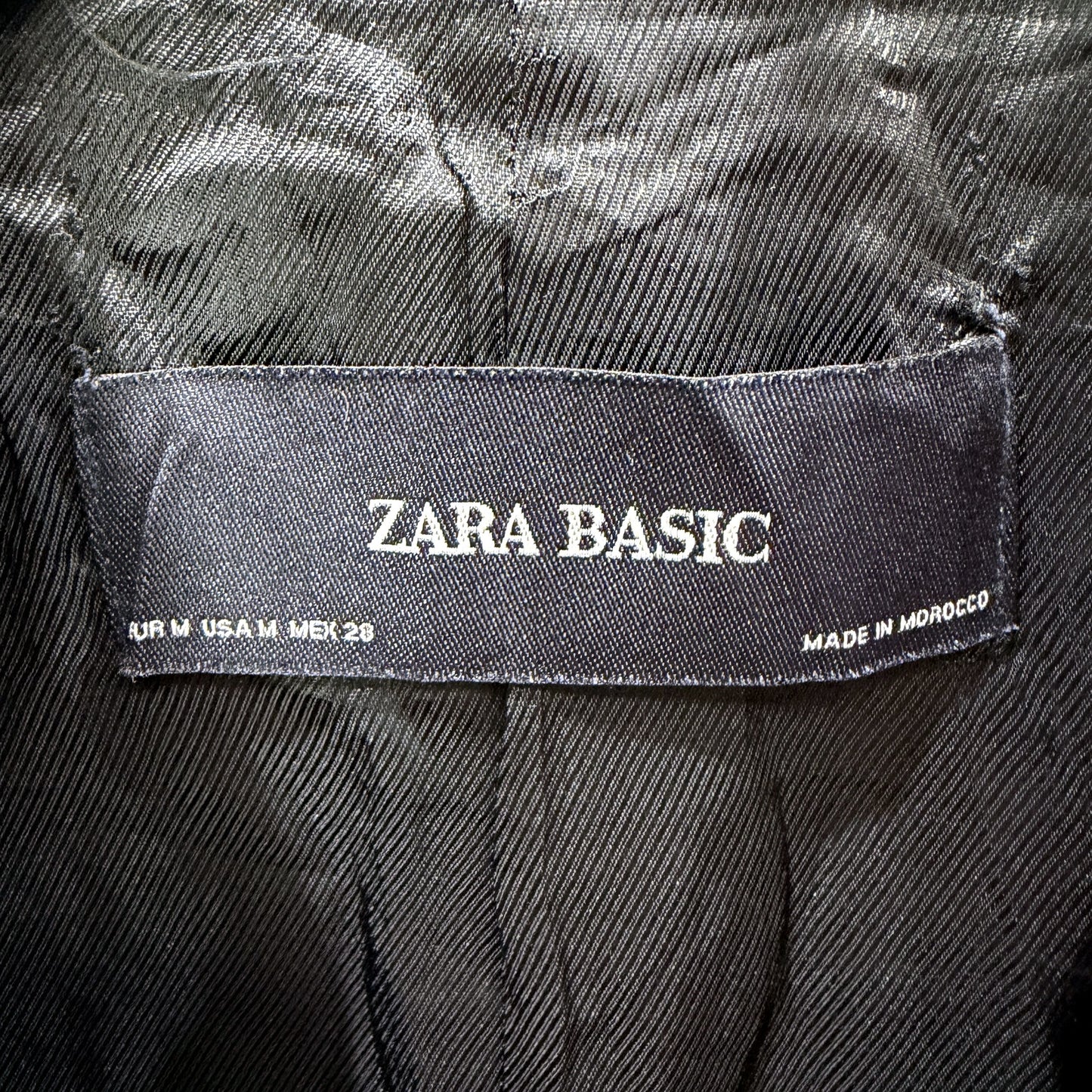 Zara Basic Womens Sleeveless Dress Black Versatile Wardrobe Essential Size M