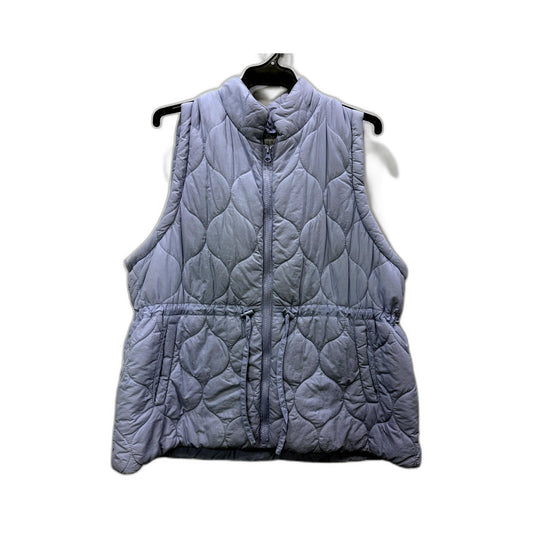 Quilted Womens Insulated Puffer Vest in Light Blue, Size XL