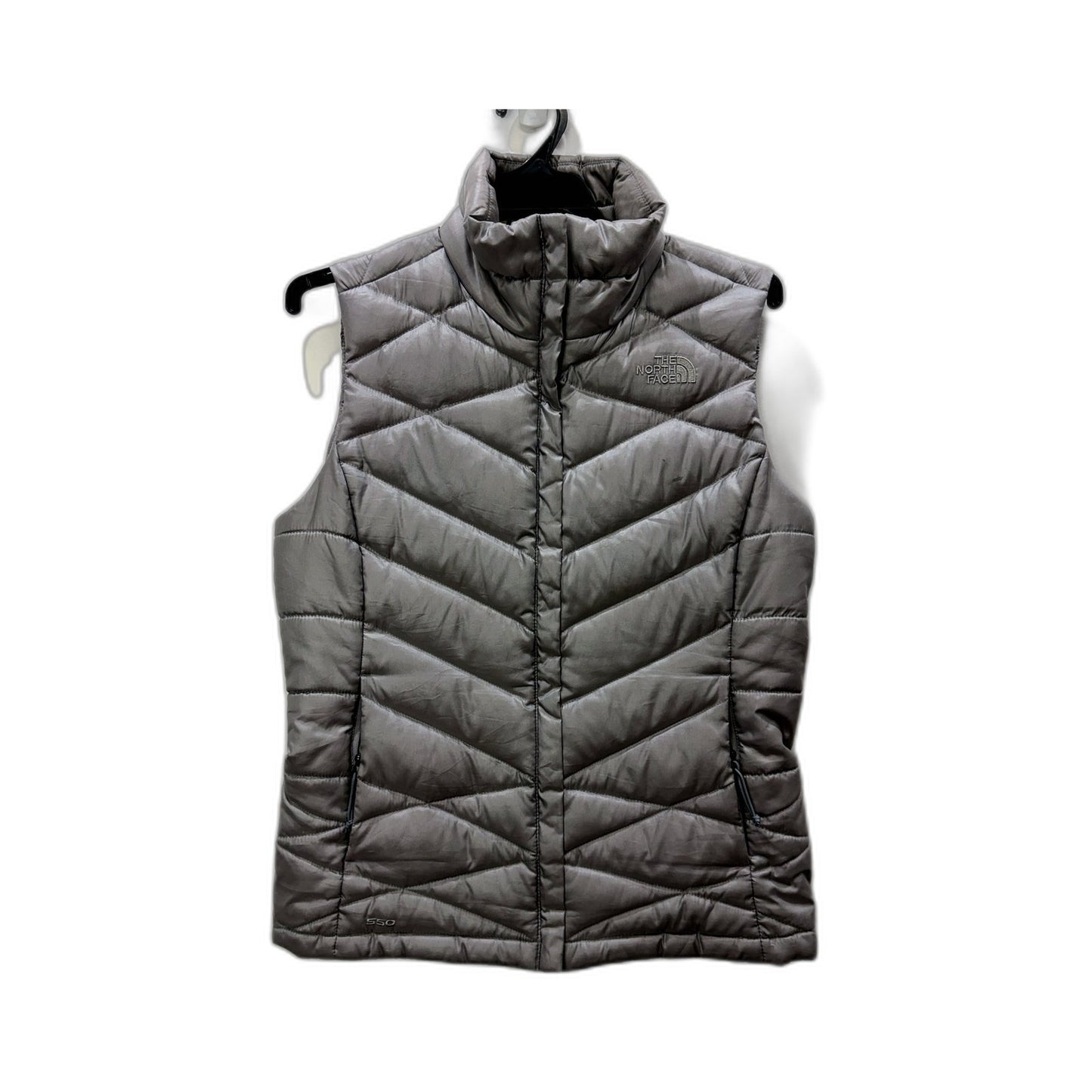 The North Face Womens Puffer Vest Gray Insulated Down Lightweight Size S