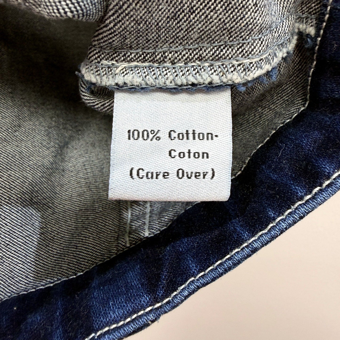 Calvin Klein Womens Cropped Denim Vest in Navy Blue, Size M