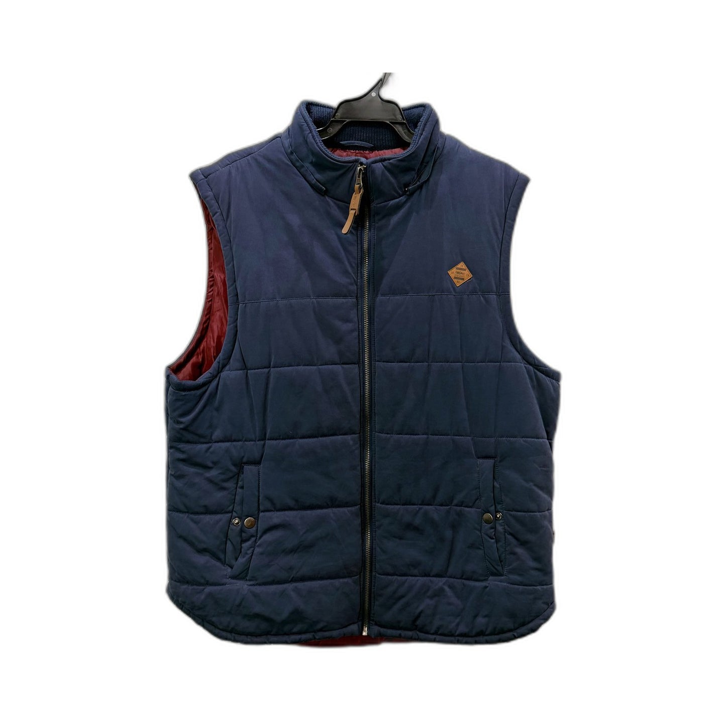 Mossimo Mens Quilted Puffer Vest Navy Blue Insulated Outerwear Size XL