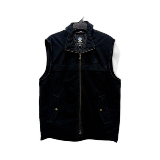 Swanndri Mens Wool Vest with Zipper Pockets, Black, Size L