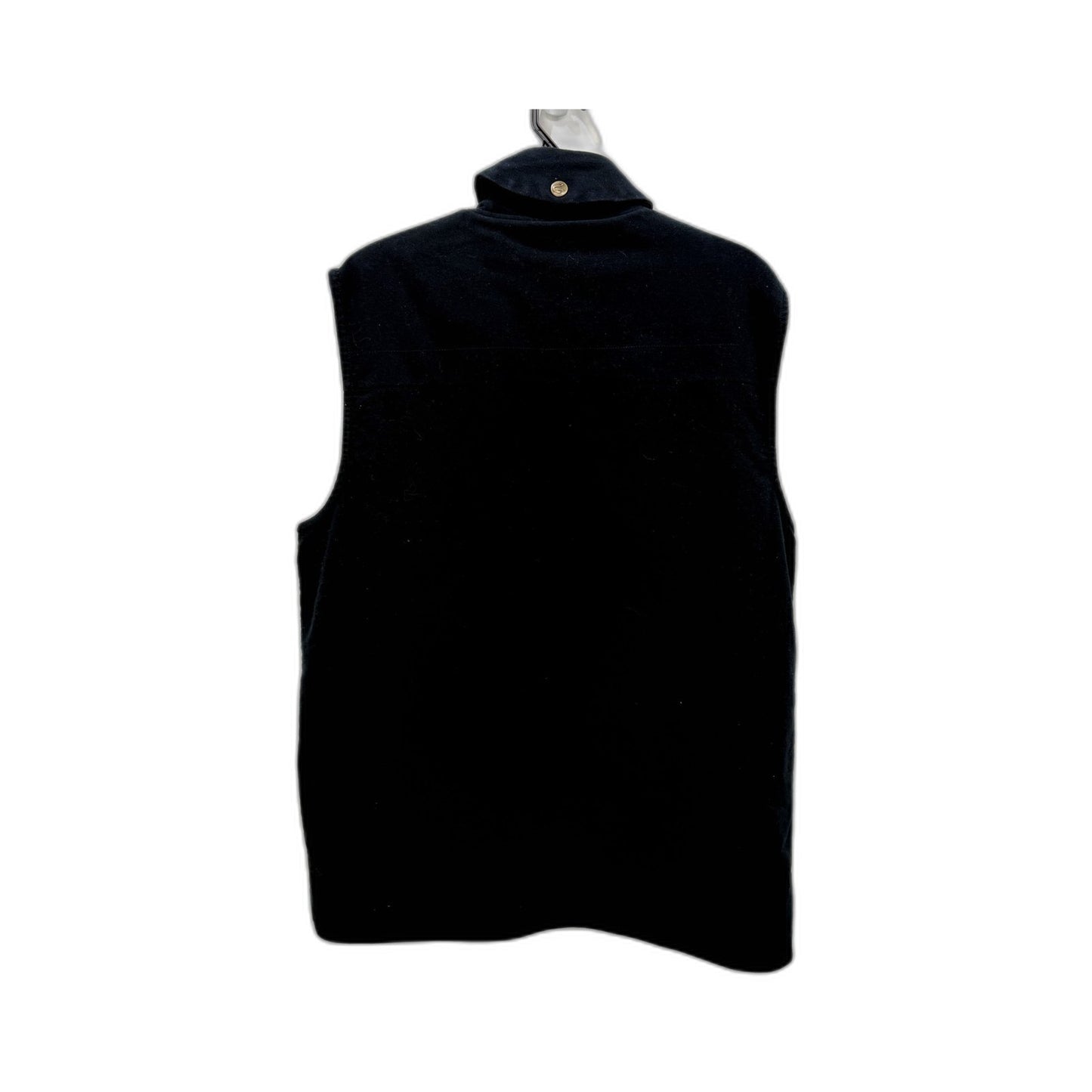 Swanndri Mens Wool Vest with Zipper Pockets, Black, Size L