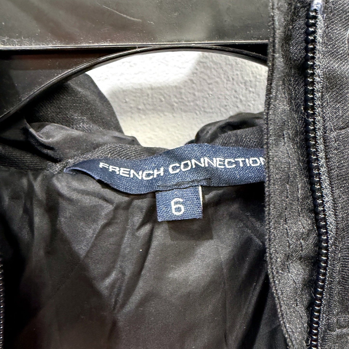 French Connection Womens Puffer Coat Black Quilted Insulated Winter Jacket Size