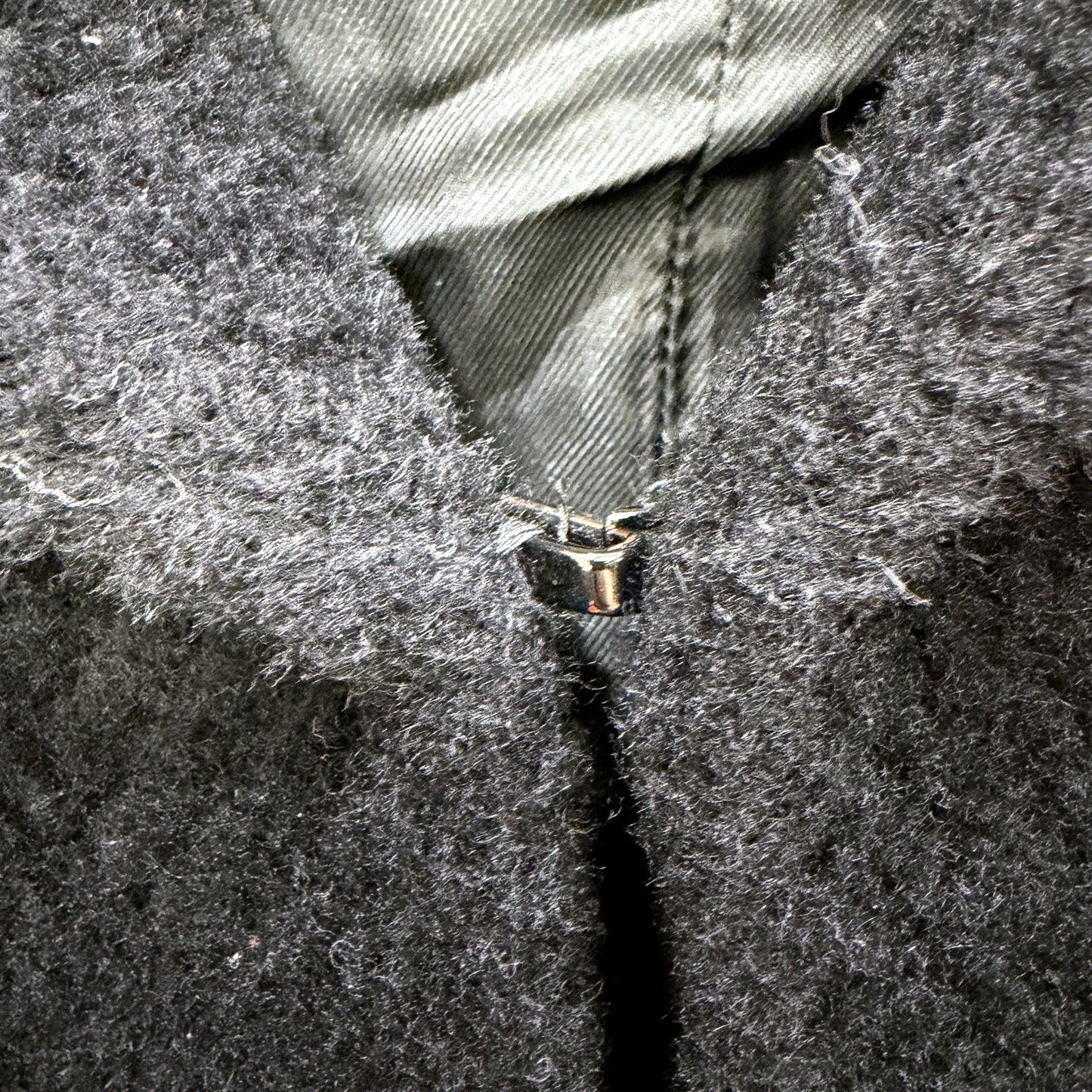 Comma Womens Large Collared Faux Fur Jacket Black Coat Size 4