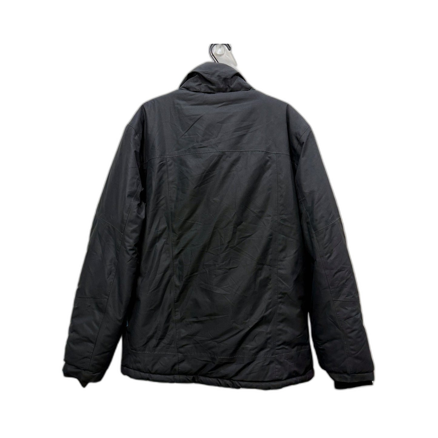 Outdoor Expedition Mens Hooded Jacket in Black Nylon, Size M