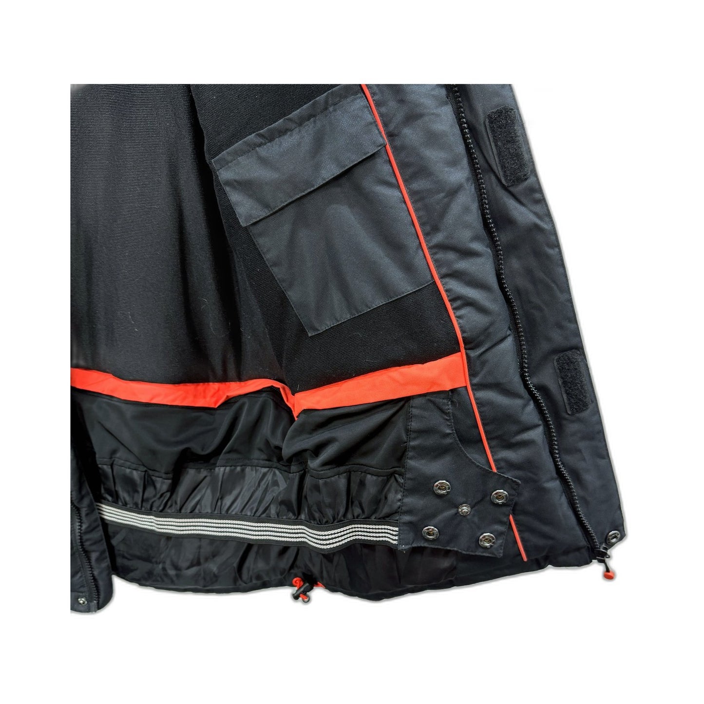 Outdoor Expedition Mens Hooded Jacket in Black Nylon, Size M
