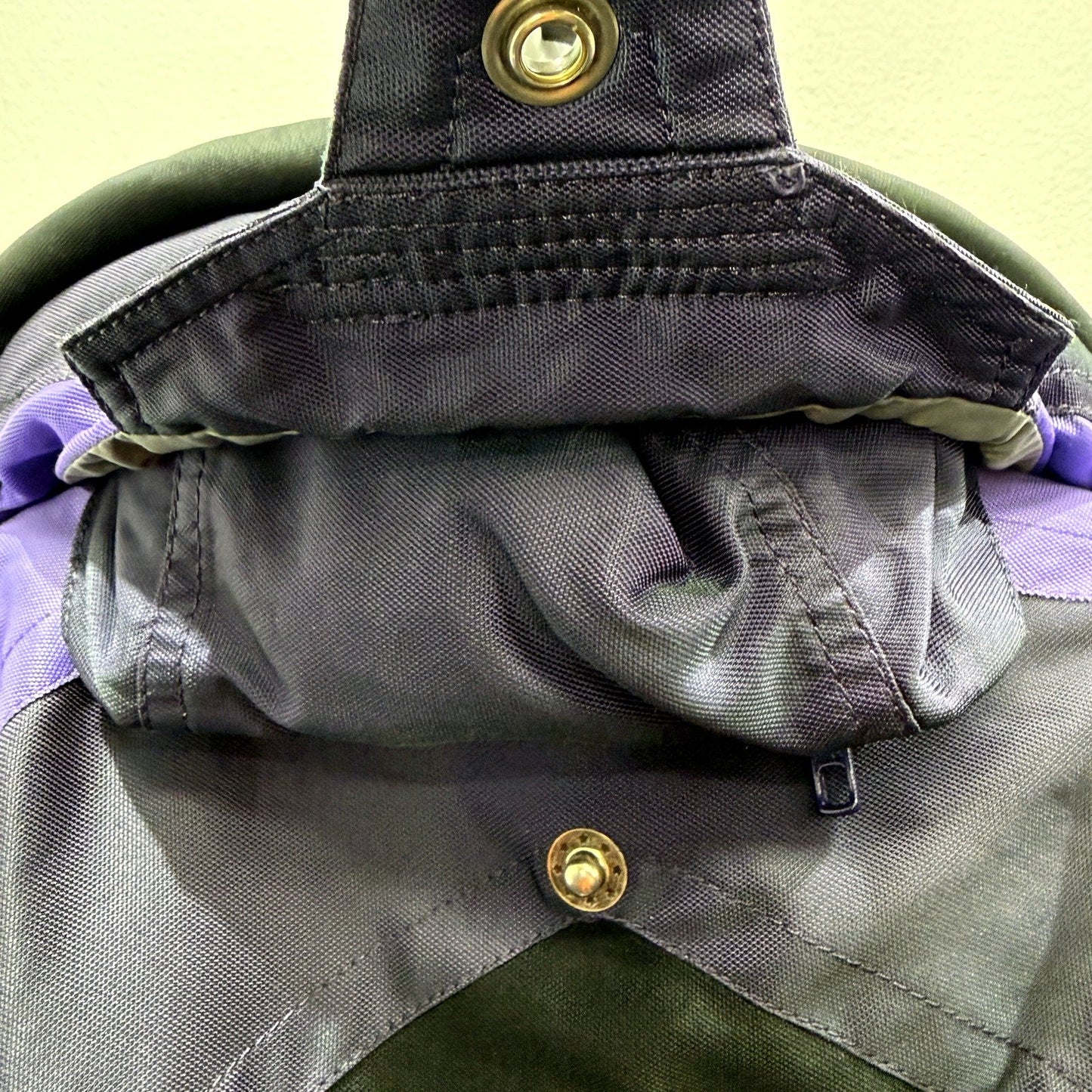 Spyder Mens Hooded Nylon Motorcycle Jacket in Black and Purple, Size M