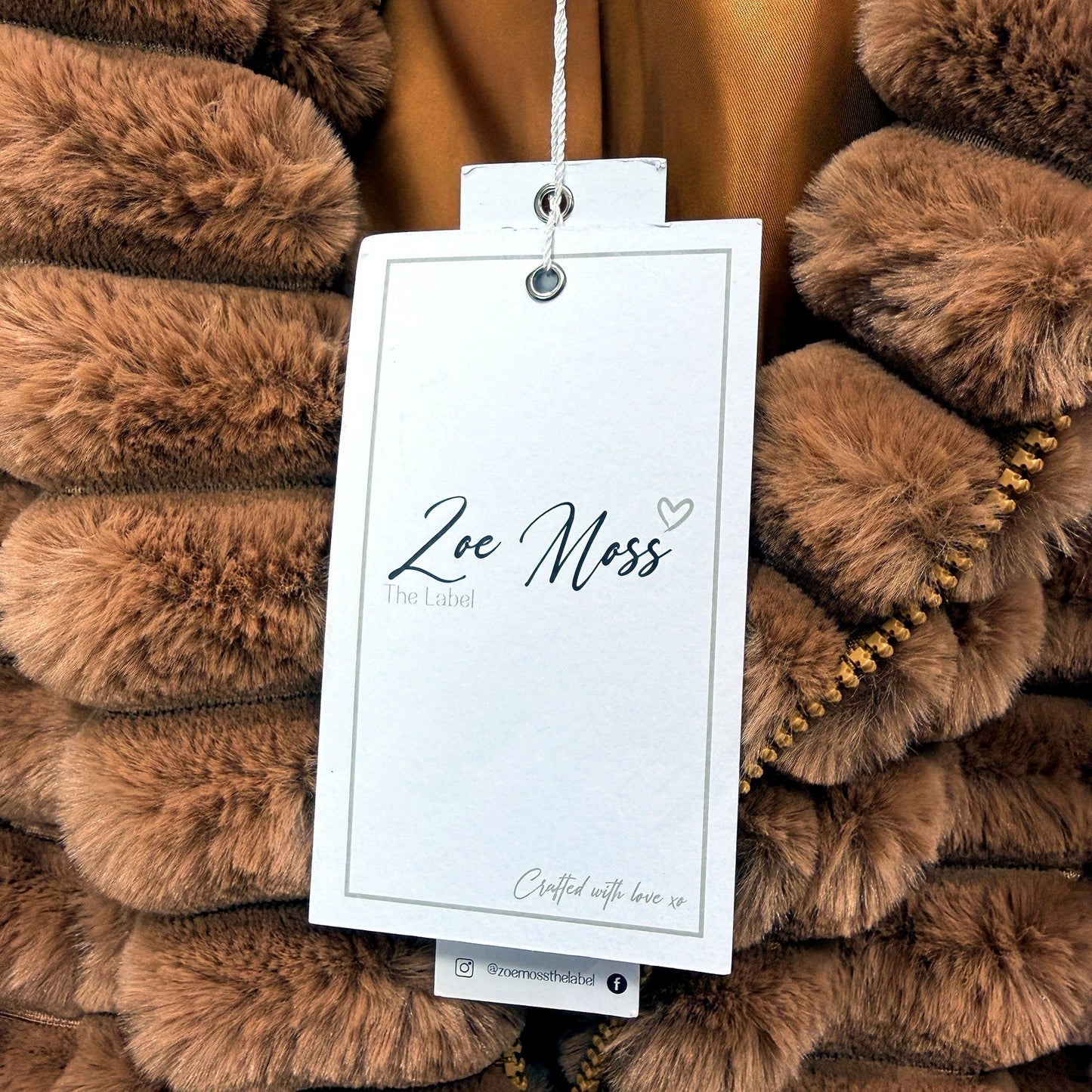 Zoe Moss Womens Faux Fur Bomber Jacket Tan Lightweight Outerwear Size XS NEW