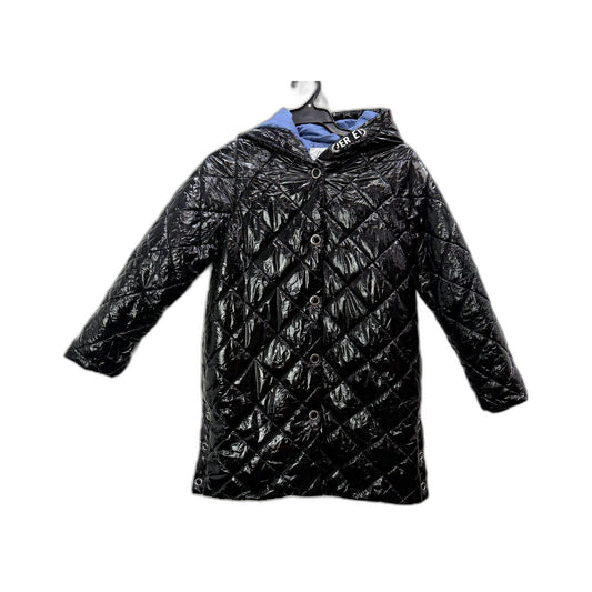 Zara Girls Quilted Puffer Jacket in Black - Warm Winter Coat for Size 10