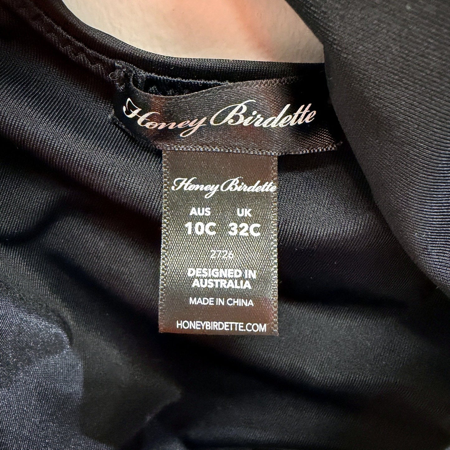 Honey Birdette Womens Black Luxury Lingerie Size 10C