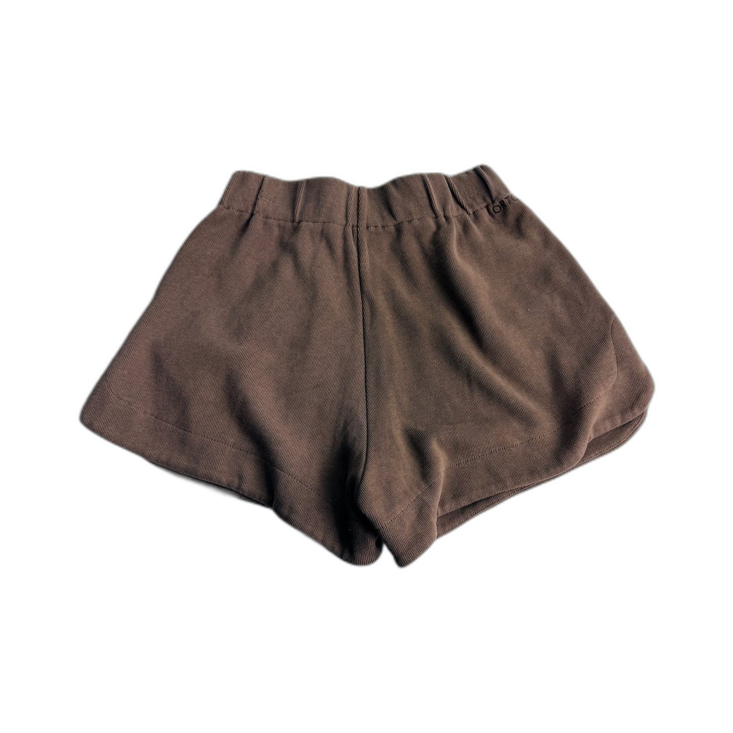 ORTC Womens Corduroy Shorts Pleated Elastic Waist Casual Comfortable Brown Size
