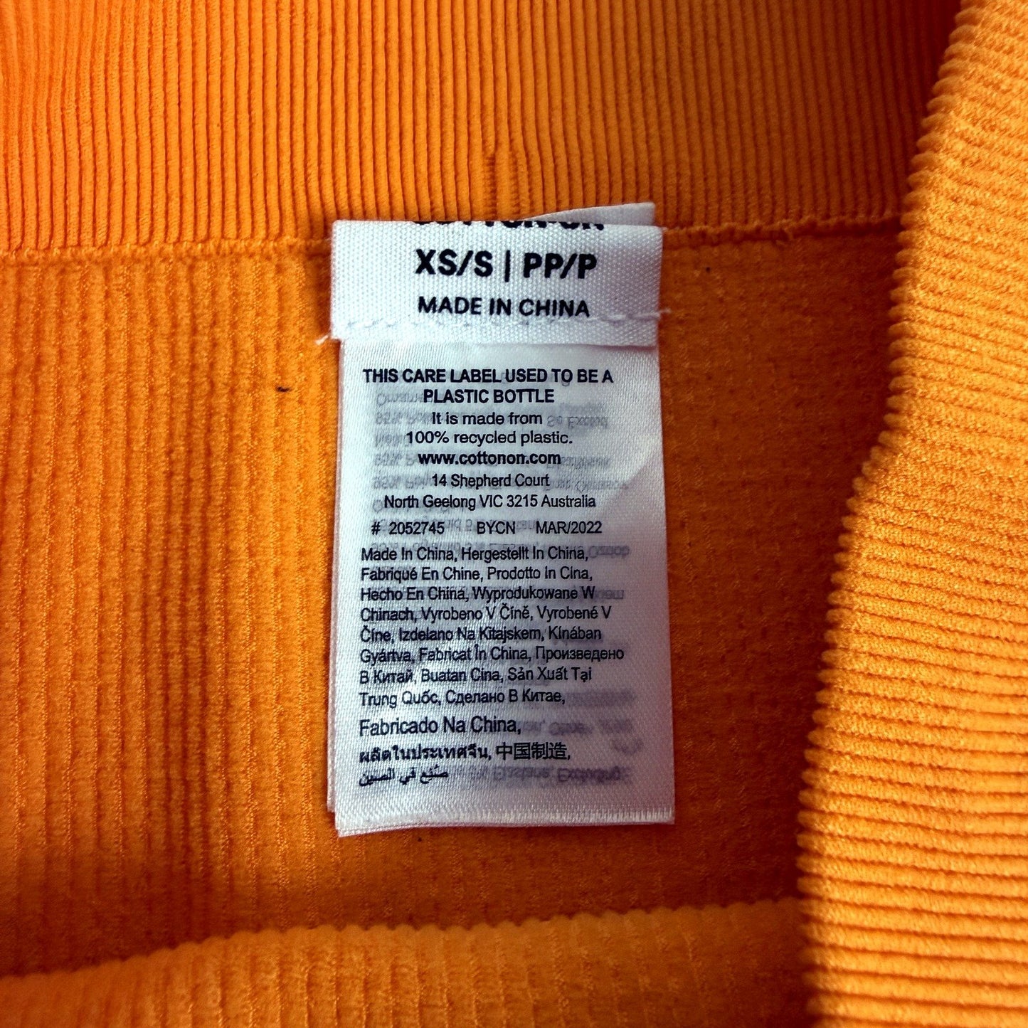 Cotton:on Womens Cycling Shorts Orange Lightweight Athletic Workout Size XS/S