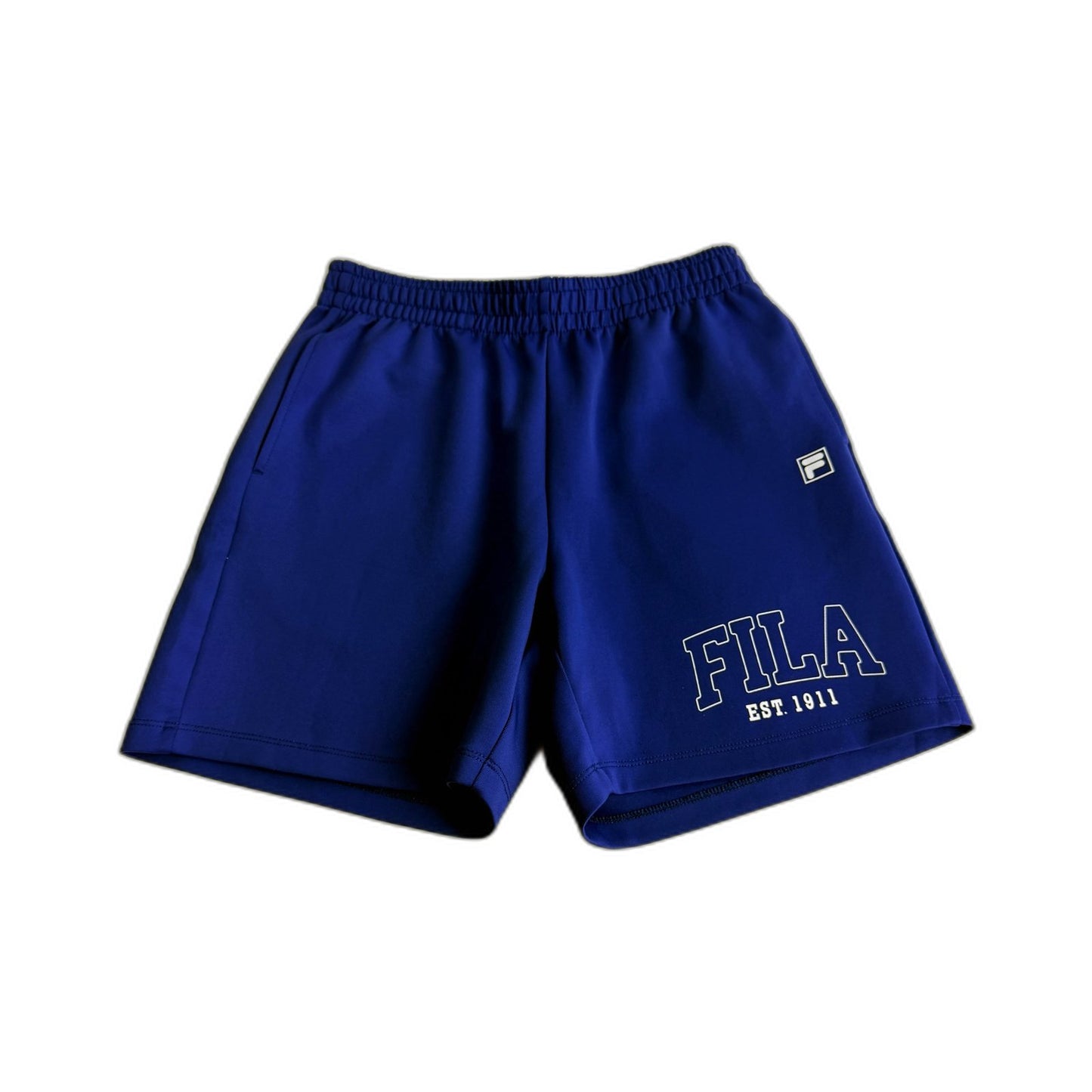 Fila Womens Blue Athletic Shorts for Casual Gym Workout Training Size 14