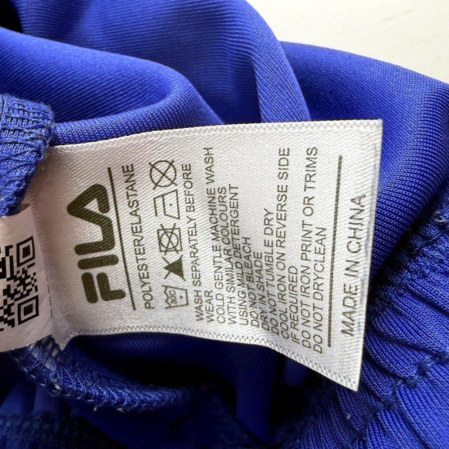 Fila Womens Blue Athletic Shorts for Casual Gym Workout Training Size 14